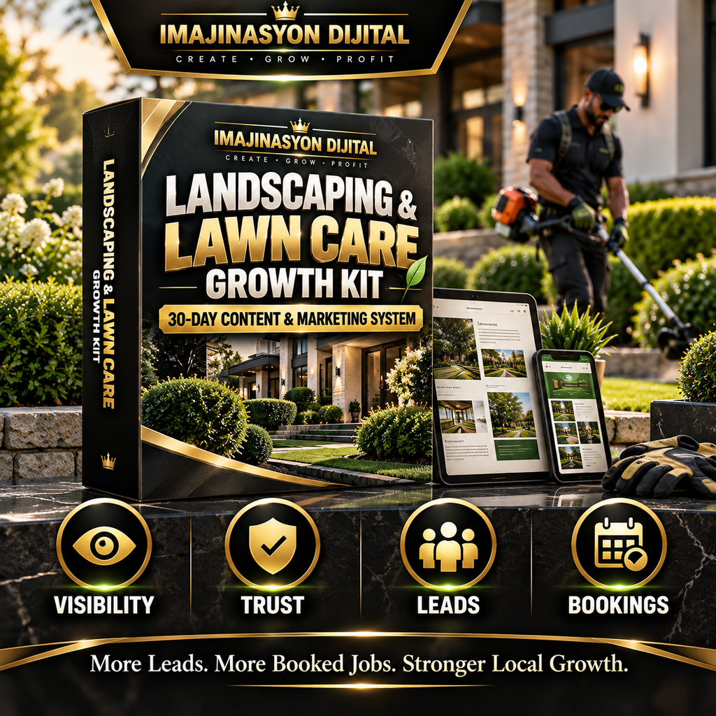 Landscaping & Lawn Care Growth Kit | 30-Day Marketing System + Editable Templates