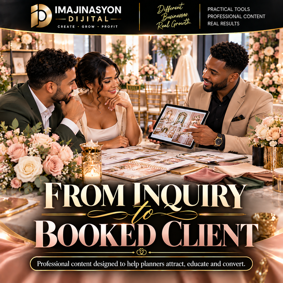 Wedding & Event Planner Booking System | Client, Vendor & Content Toolkit