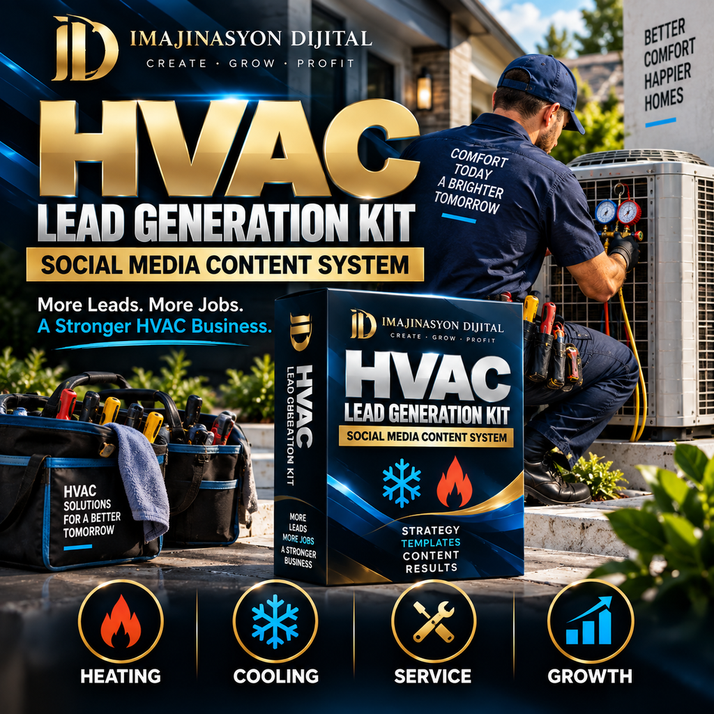 HVAC Lead Generation Content Kit | 30-Day Marketing System + Editable Templates