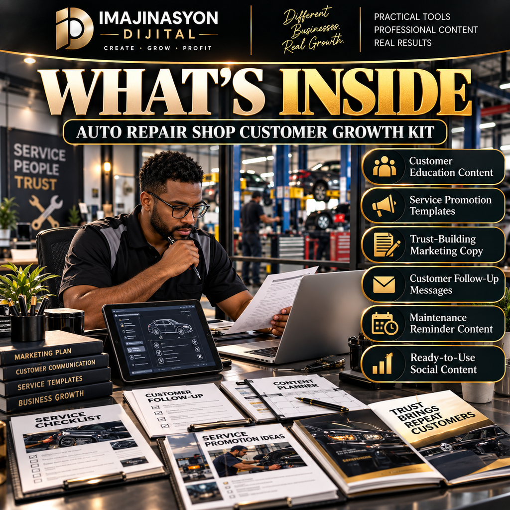 Auto Repair Shop Customer Growth Kit | Marketing, Follow-Up & Retention System