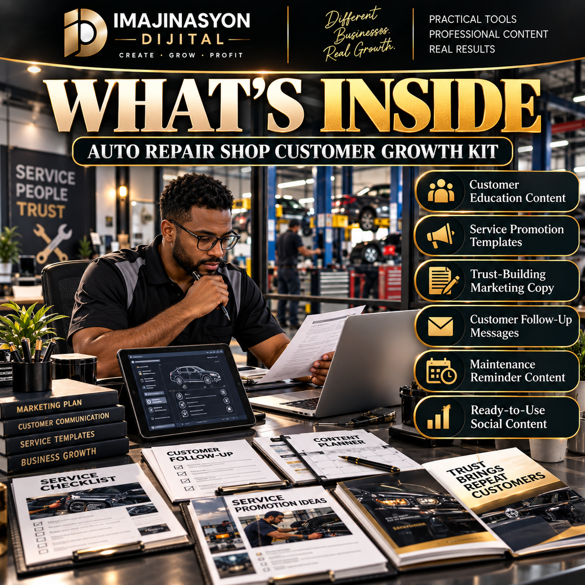 Auto Repair Shop Customer Growth Kit | Marketing, Follow-Up & Retention System