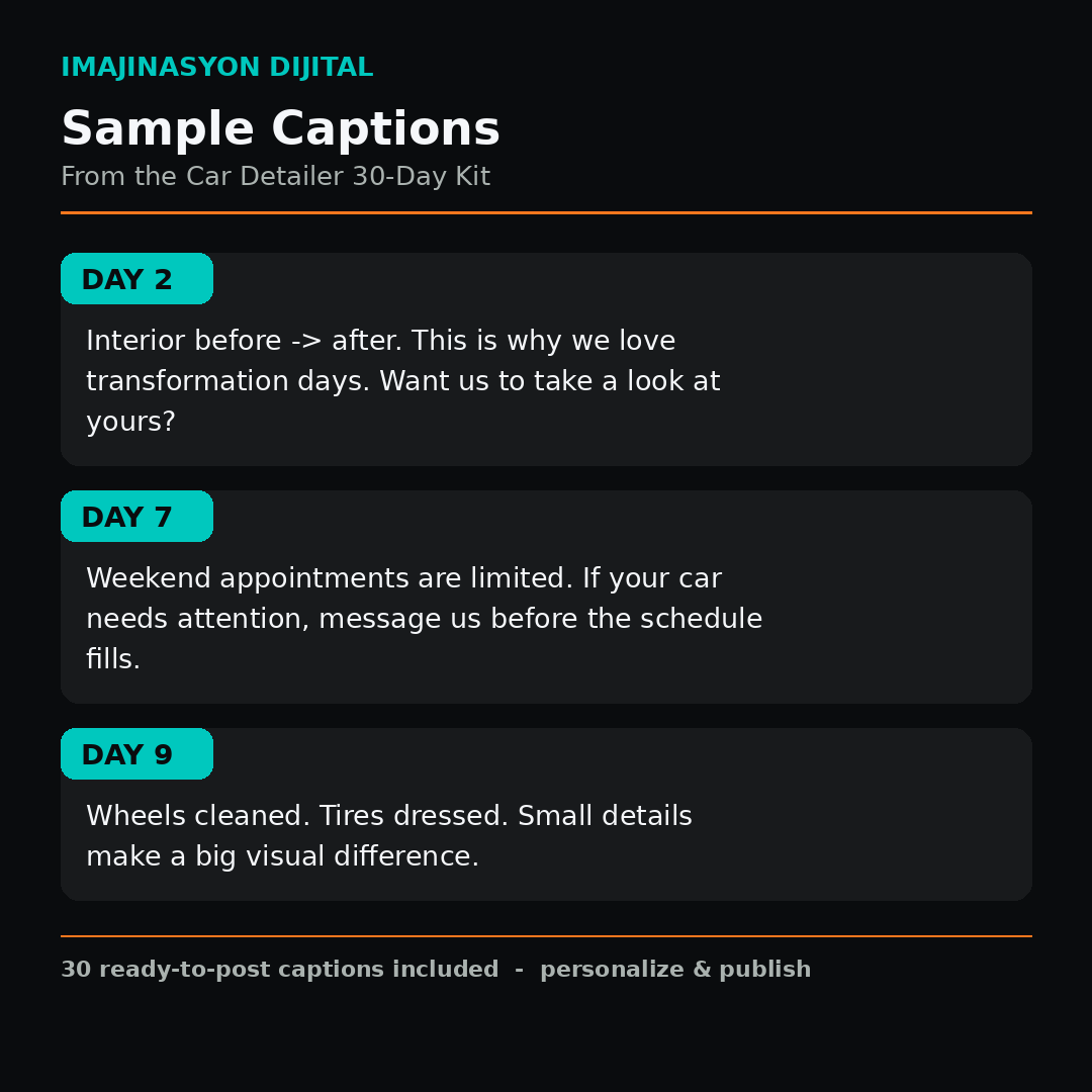Car Detailer Premium Social Media Content Kit