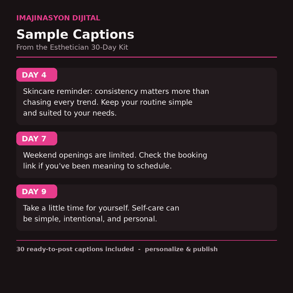 Esthetician Premium Social Media Content Kit