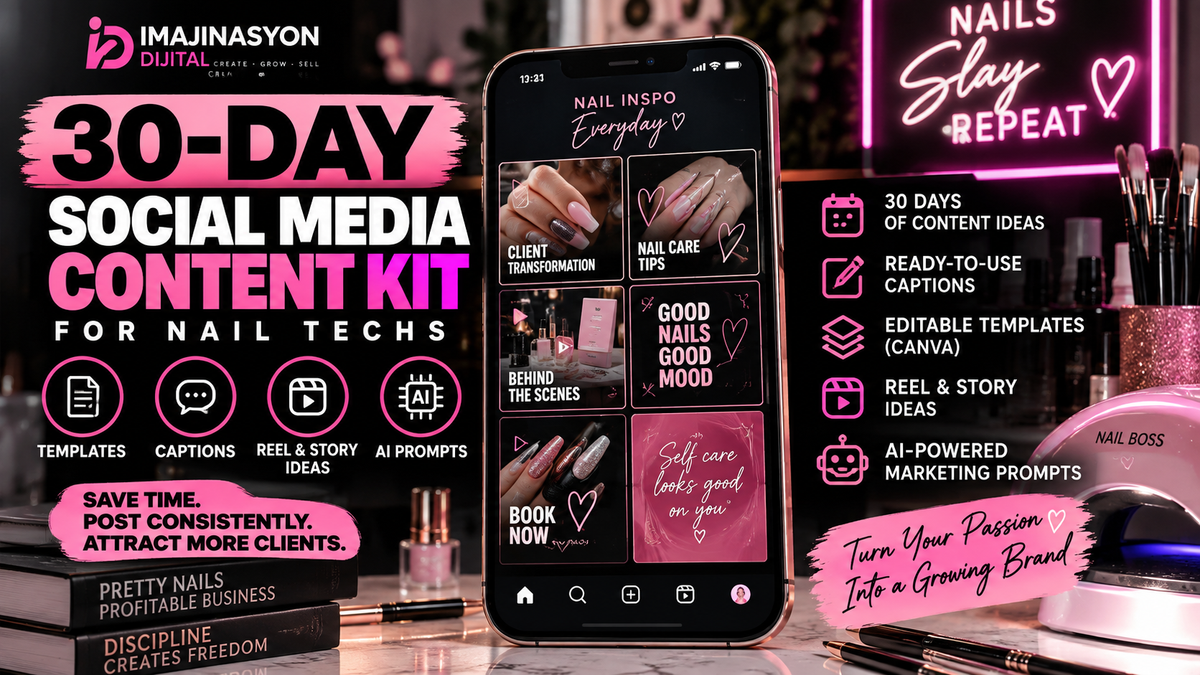 Nail Tech Premium Social Media Content Kit