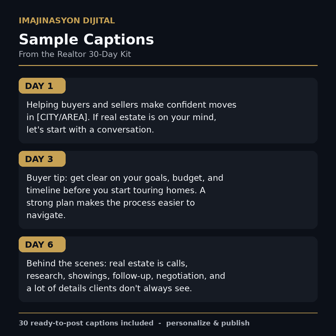 Realtor Premium Social Media Content Kit
