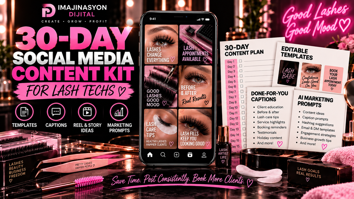 Lash Tech Premium Social Media Content Kit