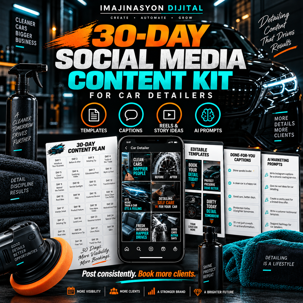 Car Detailer Premium Social Media Content Kit