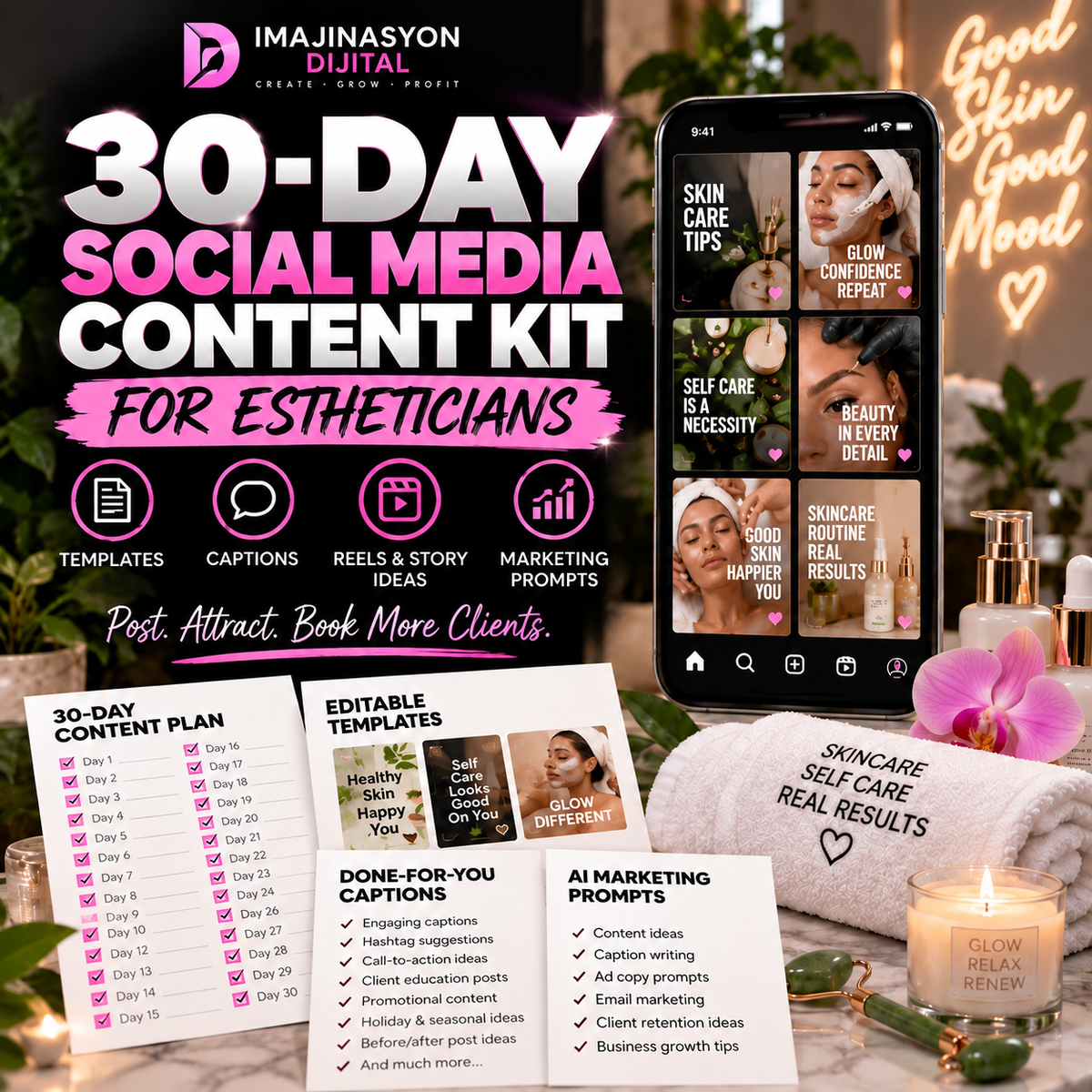 Esthetician Premium Social Media Content Kit
